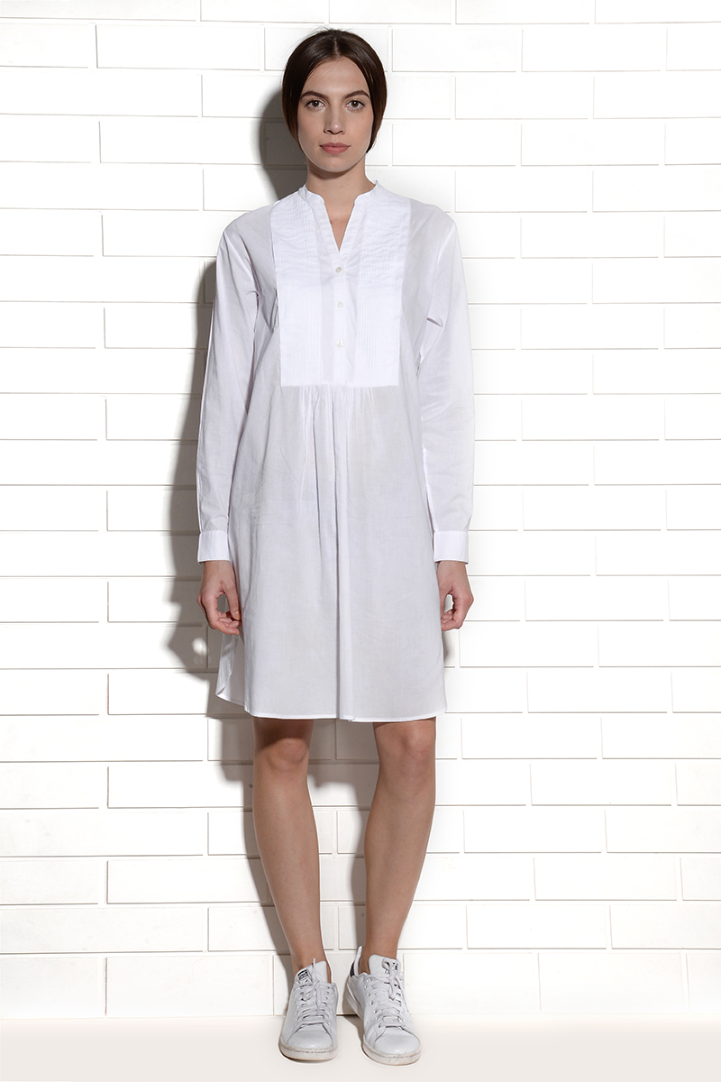 Pomelo Citron Tunic Dress with pleats at yoke